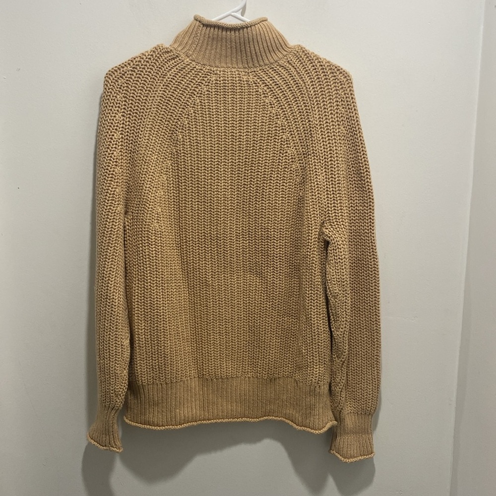 J. Crew || Relaxed Rollneck Sweater in Sandy Beach Tan Small - Picture 8 of 8